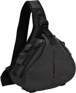 Camera Bag Accessories Caden DSLR Camera Bags Professional Shoulder Bag With Rain Cover för Canon Panasonic Slr Lens Stativ för män utomhusresor HKD230817