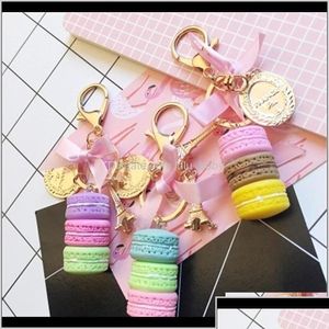 Keychains Lanyards Aessory Aron Cake Chain Fashion Cute Keychain Bag Charm Car Key Ring Party Gift Jewelry for Women Men 1142 Q2 D DHDAK