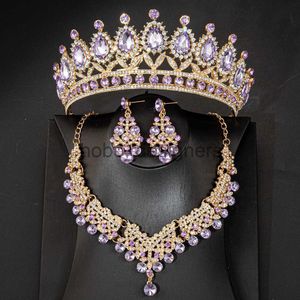 Nuovo elegante elegante goccia di cristallo goccia di gioielli da sposa set di croona di tiara rinestone set di gioielli da sposa set di gioielli da sposa x0817