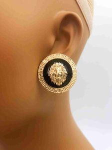 Charme Exagerado Lion Head Brincos femininos de jóias de liga elegante e de alta qualidade J230817