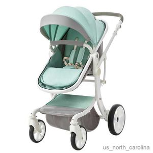 Barnvagnar# Ny barnvagn i 1 grön babyvagn vikta barnvagnen lyxig barnvagn för baby resor rosa baby bil lättvikt R230817