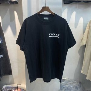 Men's T-Shirts Good Quality Vintage KKKKKK T Shirt Men Alphabet Hand Drawn Doodle Women Vintage Shirts Oversize Short Sleeve Mens Clothing