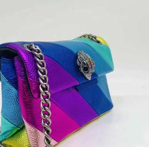 KURT GEIGER BASSE DESIGNO DESIGNER LUXI RAINBOW EAGLE CATANA DI MANO SLINGBAG SLINGBAG UNIZIONE COLOREFICA CROVE CROUSE CROVE CROUSE CLUTCHI