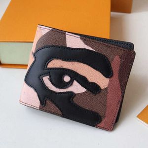 M82573 Männer Luxus Brieftasche Designerinnen Frauen Yayoi Kusama Brieftaschen Top -Qualität bemalte Leinwand Kartenhalter Genauer Leder Kreditentasche Geldbörse