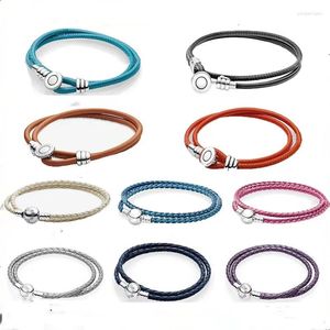 Charm Armbänder 2023 925 Sterling Silber Schmuckarmband mit vielseitigem DIY Original handgefertigt personalisierte leichte Luxusjuwelen