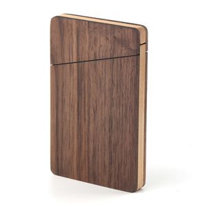 Business Card Files Personalized Wooden Case Portable Solid Wood Pocket Men Women Casual Gift Holder Organizer 230816