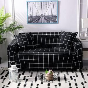 Chair Covers Black Printed Sofa Spandex For Living Room Couch Cover Corner L Shape Elastic Stretch