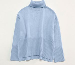 Toteme dzianin Top High Collar Long Sweater Top dla kobiet solidnych kolorów