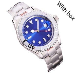 Herrklocka Designer Watches High Quality Automatic Watch Classic Leather 904L rostfritt stål Sapphire Glass Watch med Box Business Montre Blue Waterproof