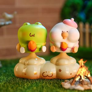 Blind Box Box Toys Toys e The Frog Friends Series Kawaii Action Figure Figure Guida Modello di casa per bambini Regalo di compleanno 230816