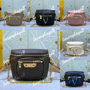 Mini Bumbag Designer Bag Gradient Luxury Women Chain Shoulder Bags M82208 M82347 EMBOSS ÄR EVININE LÄDER 4 Färger 17cm Liten Crossbody