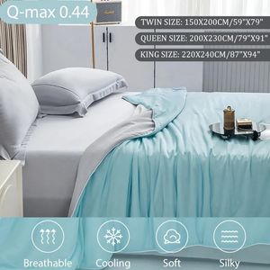 Bedding sets Cooling Blanket for Bed Silky Air Condition Comforter Lightweight Cooled Summer Quilt with Double Side Cold Cooling Fabric 230816