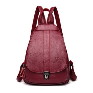 Backpack Damen Mode vielseitige Mama lässige Reisetasche mit großer Kapazität Student Vorhaut mit guter Textur 230817