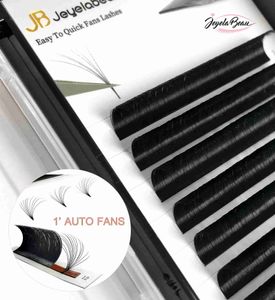 Falska ögonfransar DIY Natural Easy Fan Lashes Faux Mink Fast Fanning Volym Eyelash Extensions Auto Blomning RAPID Blooming False Lashes Tools HKD230817