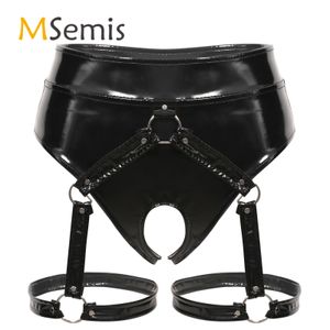 Briefs Panties Seksi Mujer Puta KEDİ SEKSİ KADINLAR İÇİN KÜÇÜK KADIN O YÜZEY BACI JARTHER THONGS iç çamaşırı parlak patent deri kasıksuz brifingler 230817