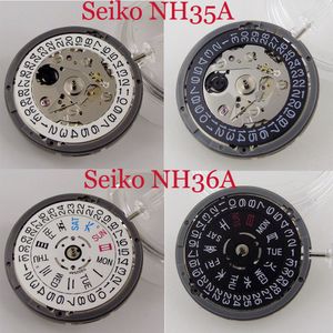 Repair Tools Kits NH35 NH36 Automatic Mechanical Movement Day/Date Display For 3/3.8/4 o'clock Crown Watch Accessories Hacking Second 230817