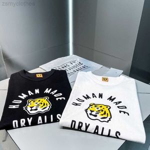 Camisetas masculinas de boa qualidade humana tigre cabeça de tigre camisetas homens 1 1 humano feito harajuku tshirts feminino algodão camisetas nova chegada 2022