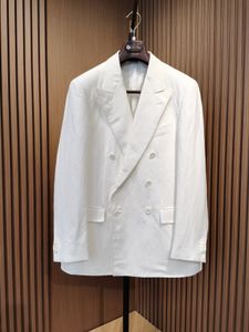 Mens Blazers Autumn and Winter Loro Piana dubbelbröst långärmad affärsdräktjacka