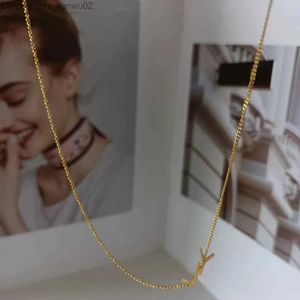 Pendant Necklaces Simple initial dainty pendant designer choker necklace 14K gold plated thin chain pendant choker light weight necklaces Z230819