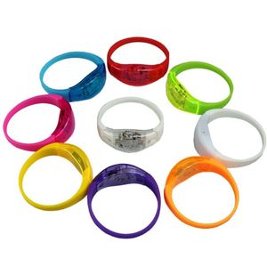 Wholesale LED Flashing Wristband Wrist Band Vocie Control Bracelet Sound Activated Glow Bracelet For Party Clubs Concerts