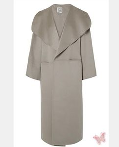 TOTEME 2023 TOTEM PLAT Woman Fashion Jacket Toteme Autumn Signature Wool Cashmere Long Ingnog Elegent Coats 695