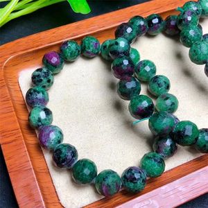 Strand Natural Ruby in Zoisite Браслет ручной работы хрустальных кварцевых ювелирных украшений растяжение моды модные мод