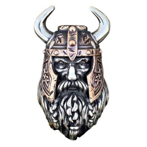 Outdoor Gadgets Brass Copper Viking Man Knife Beads Outdoors EDC Tools Lanyard Paracord Key Rings Pendants DIY Accessories 230816