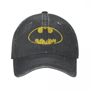 Ballkappen Bat Man Classic Logo Unisex Baseball Mütze Delted gewaschene Hüte Vintage Outdoor -Reise unstrukturierter weicher Snapback Hut