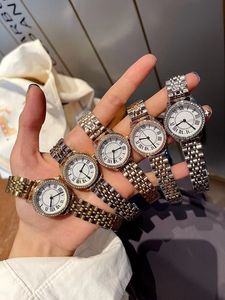 Women Watches Quartz Movement Gold Rose Lover Dress Wristwtach Jewelry Diamond Case Lifestyle Waterproof Designer Clock Analog Montre De Luxe