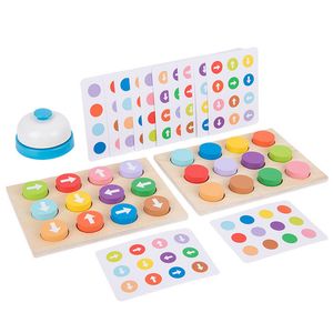 Giocattoli sportivi Montessori Color Direction Board Game Children Wooden Strere ParentChild Interactive Thinking Training Puzzle 230816