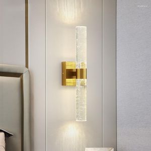 Wall Lamp Northern EuroWall Lamps For Living Room Bedroom Gold/Chrome Lights Crystal Bubble Shade Home Decor Bathroom Indoor Fixtures