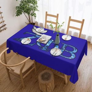 Tabela de mesa de mesa retangular à prova de óleo Zeta Phi Beta Toploth para refeições