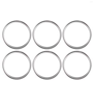 Baking Moulds 6 Pack Double Rolled English Muffin Rings Stainless Steel Crumpet Heat-Resistant Tart Round Cake Ring