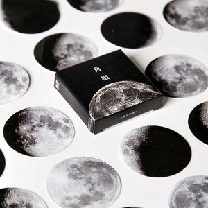 Hediye Sargısı 45 PCS/Kutu Sevimli Yaratıcı Ay Mini Kağıt Çıkartma Dekorasyonu DIY Ablum Diary Scrapbooking Etiket Kırtasiye Okul Tedarik