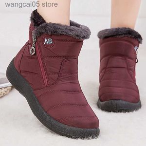 Boots Women Boots Fashion Waterproof Snow Boots For Winter Shoes Women Casual Lightweight Ankle Botas Mujer Warm Winter Boots Black T230817