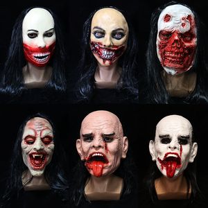 Party Masks Halloween Bloody Scary Zombie Mask Horror Haunted House Latex Mask Ghost Scary Party Helmet 230816