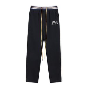 2024ニュータイドブランドRhude Men's Designer Pants Letter Embroidery Hip Hop Sweatpants Men Men Casual RookeOout Pants Mens Track Joggersズボン605 214