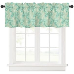 Curtain Sea Waves Texture Bohemia Short Curtains Kitchen Cafe Wine Cabinet Door Window Small Wardrobe Home Decor Drapes