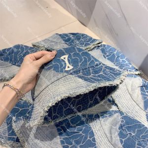 Yeni denim kova şapkaları patchwork tasarımcısı balıkçı şapkaları ilkbahar yaz güneş şapkası erkekler için kadın açık kapaklar