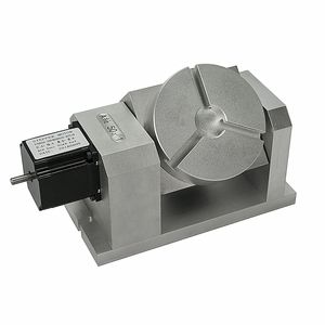 CNC Router Rotary Axis Dividing Head Harmonic Gearbox 4th & 5th Rotational Axis With Chuck 57 Two Phase 4-Wire 3A Stepper Motor