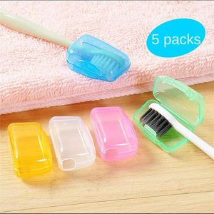 Accessorio per bagno set denti spazzolino tappi multicolore Castolo opzionale Case di viaggio Testa protettiva Piccolo e chiaro portatile Conveniente