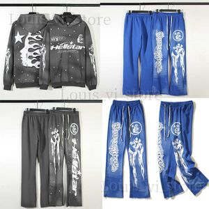 Hellstar Sweatpants High Quality Flame Letter Print Hell Star Hip Hop Casual Pants Men Women T230817