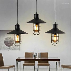 Pendant Lamps Vintage Loft Industrial American Country Lustre Iron Edison Lamp Kitchen Restaurant Warehouse Cage Home Decor Lighting