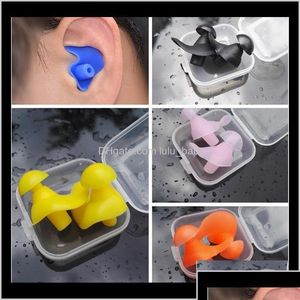 Ear Care Supply Waterproof Swimming Professional Sile Swim Earplugs For Adt Swimmers Children Diving Soft Anti-Noise Plug Drop Deliver Dhqsy