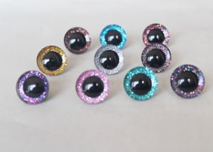 Acessórios para bonecas 20pcsn10912141620243035mm 3d Glitter Toy Eyes Washer para lã Diy Pluxh Doll Color Opção 230816