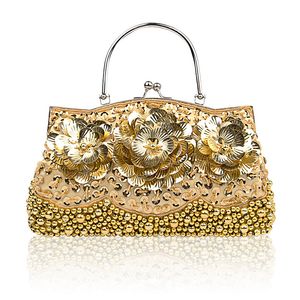 Kvällspåsar Kvinnor Luxury Sequin Beaded Clutch Purse Wedding Handbag Lady Day Elegant Designer Ladies Crossbody Party Clutches 230817