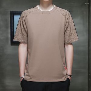 Men's T Shirts 2023 Summer T-Shirt Casual Loose Cotton Short Sleeve Tops Breathable Base Layer