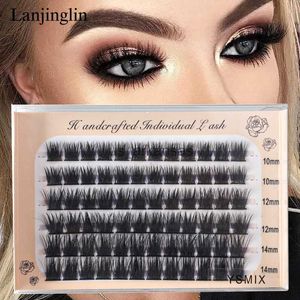 False Eyelashes New 72 Bundles Cluster Individual Lashes Thick Fluffy Grafting False Eyelashes Extension Individual Eyelash Bunche Makeup Tools HKD230817