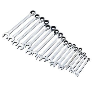 Handverktyg 6-32mm Professional Ratchet Combination Metric Wrench Set CRV72 SCREWRIVER TORREME VÄGEN SOCKET NUT Removal Reparation Tool Dr Dhuvg