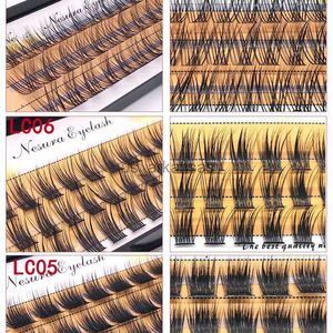 False Eyelashes DIY Clusters Eyelash Extension Dovetail Segmented Lashes 48 Volume 3D Fluffy Natural Segmented Eyelashes Individual Bundles HKD230817